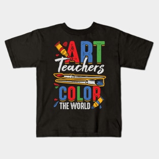 Art Teachers Color The World Kids T-Shirt